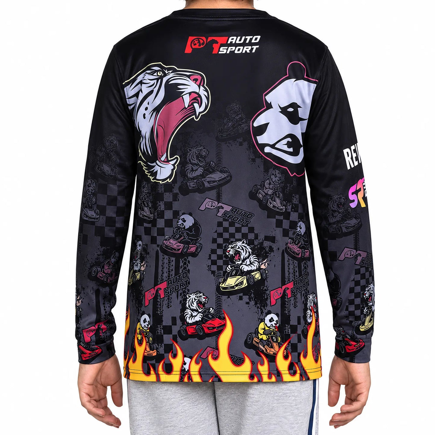 PT Autosport x Flow Society Go Kart Long Sleeve Tee