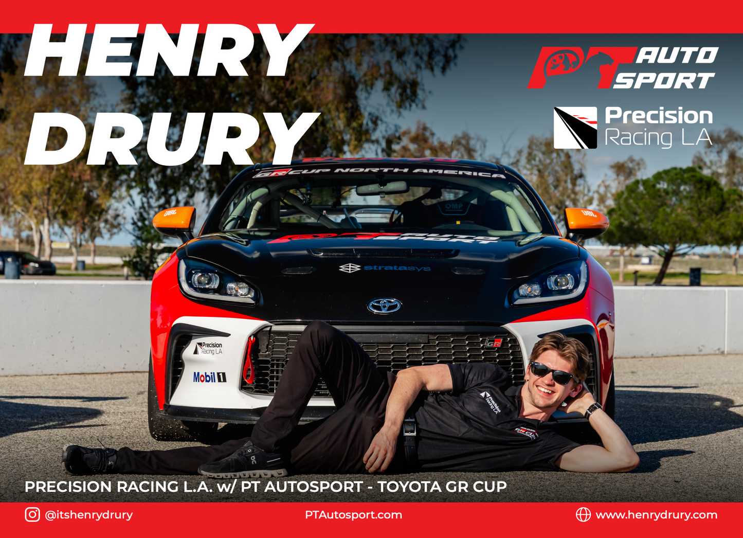 Signed Henry Drury Hero Card