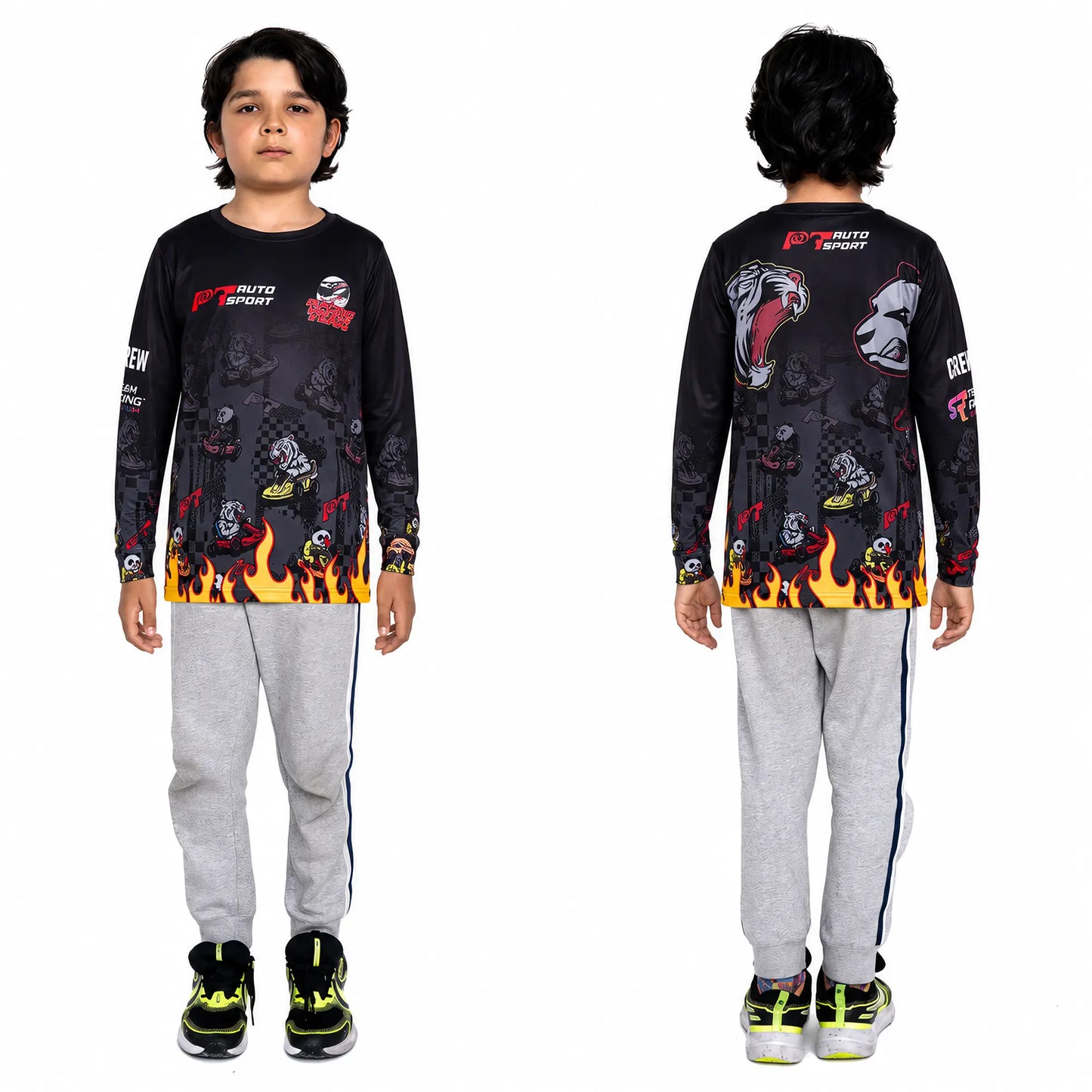 PT Autosport x Flow Society Go Kart Long Sleeve Tee